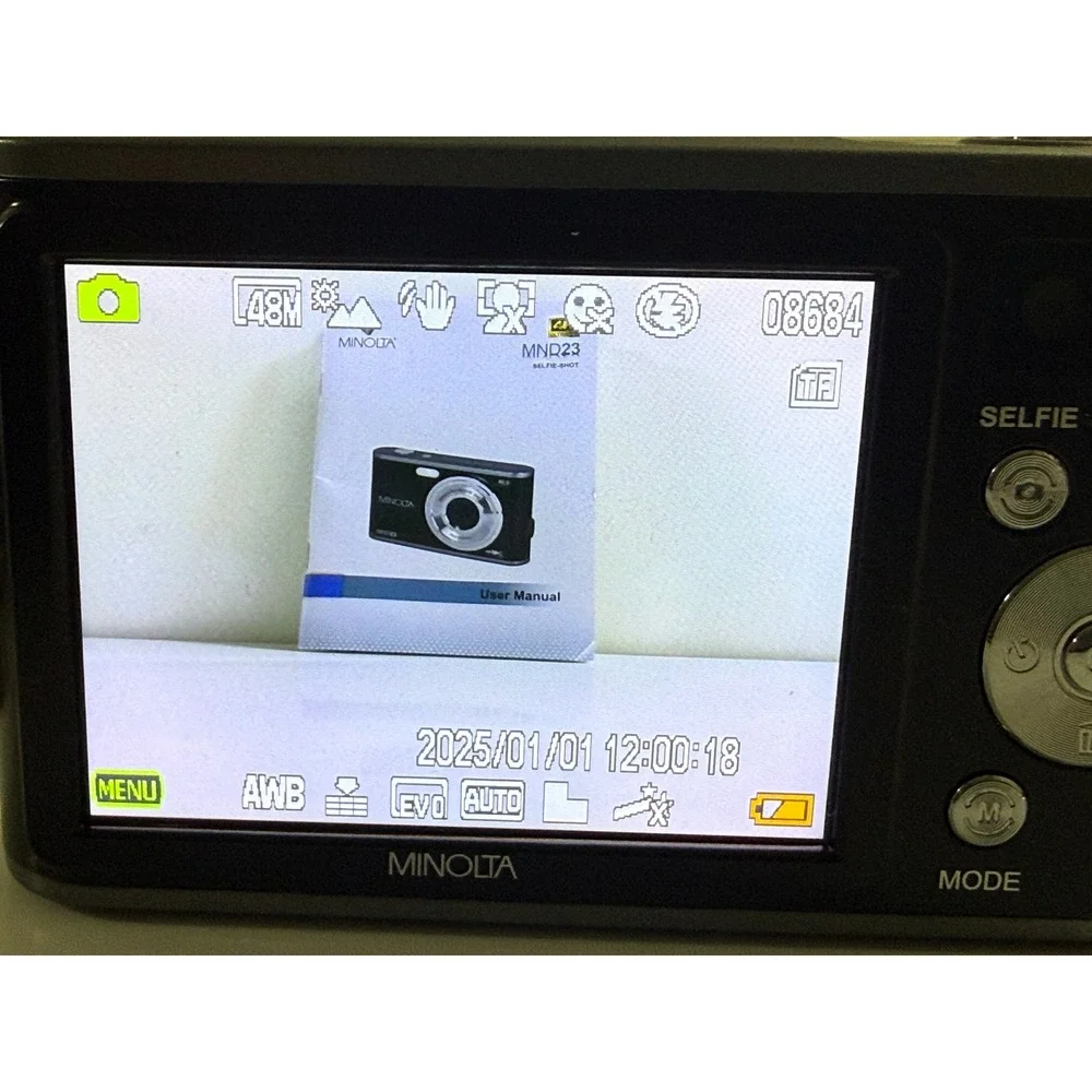 Minolta MND23 Digital Camera Black 4K Ultra HD 48MP Bundle